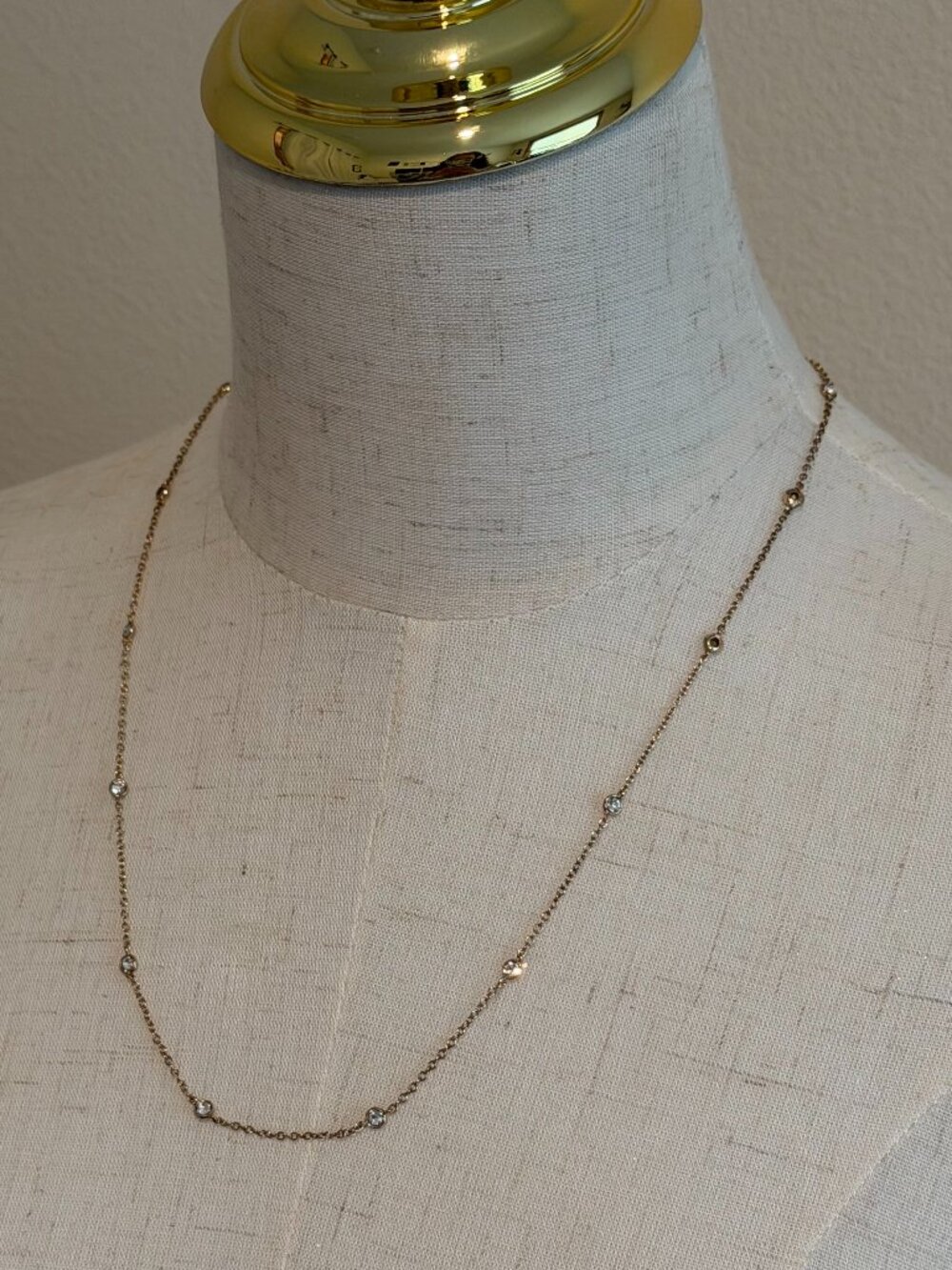 Banana Republic 22" Gold Plated Faux Diamond Necklace - Elegant & Versatile